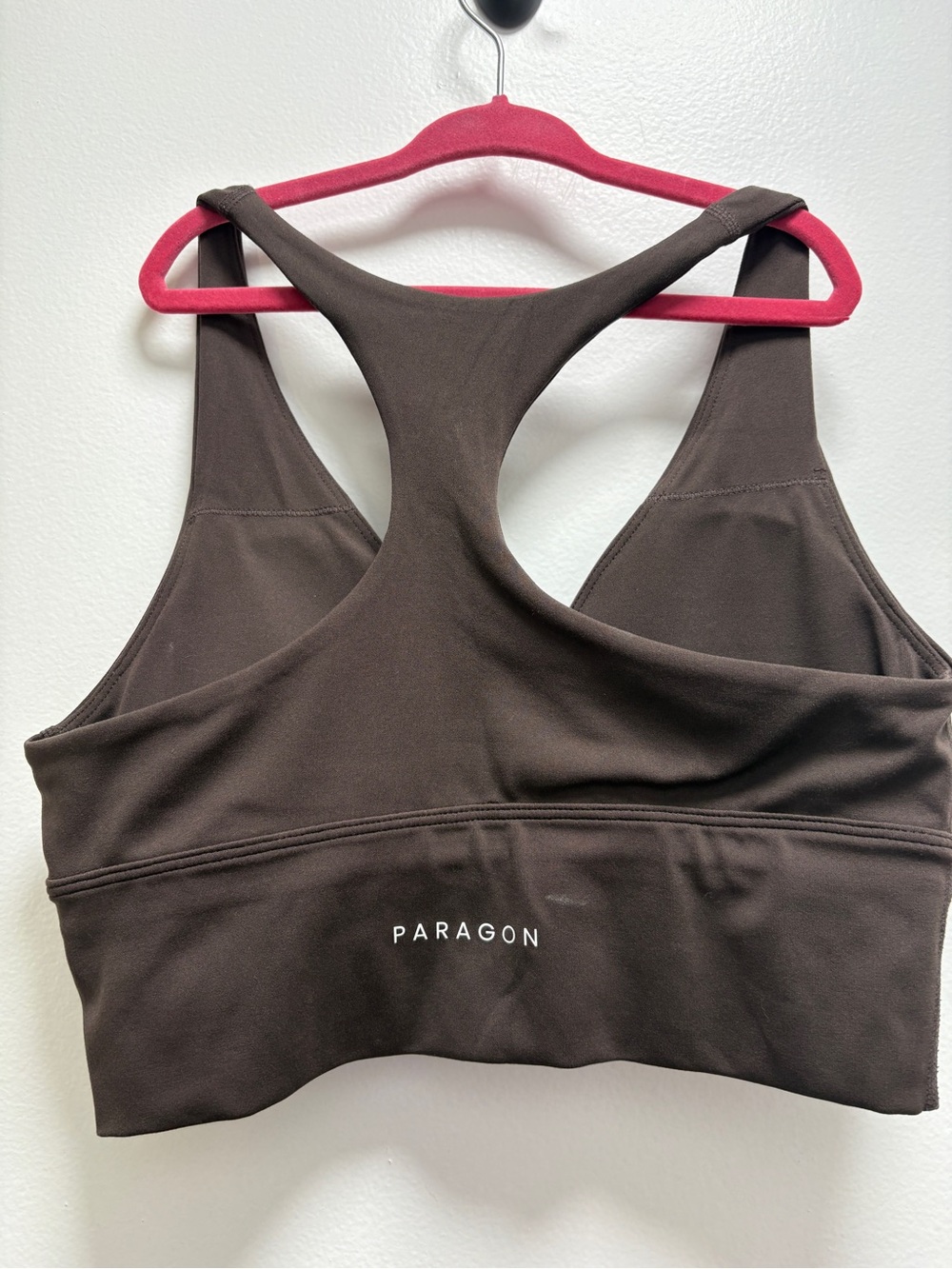 PARAGON Brown Ruched Racerback Sports Bralette - Picture 2 of 3
